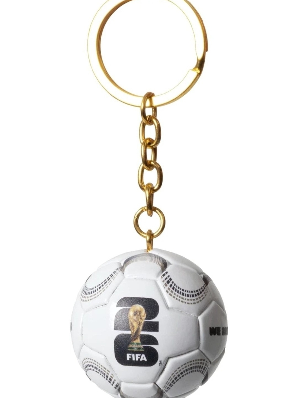 FIFA World Cup Gold & White Soccer Ball Keychain New